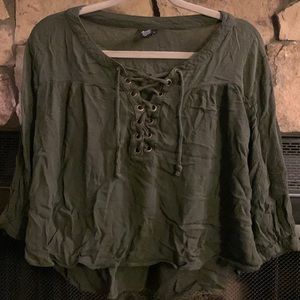 Forest Green Crop Top